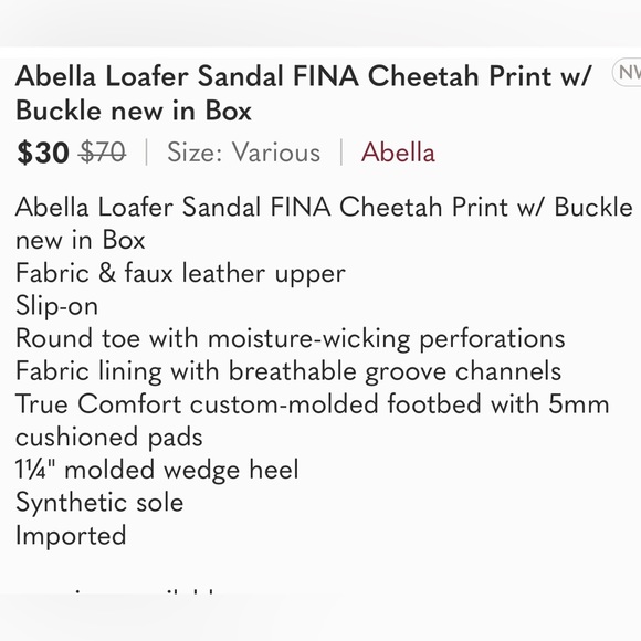 Abella Fina True Comfort Black & Leopard Print Flats Size 7.5 - Picture 6 of 8